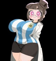 1girls argentina big_breasts labcoat pochi_(pochi_science) pochi_art pochi_science pochi_science_(character)