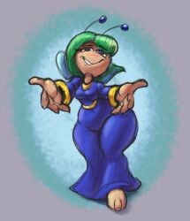 blue_fairy_(poke_all_toads) clothed_female curvy_figure female female_only green_hair poke_all_toads