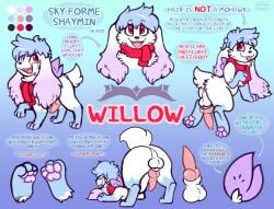 altopikachu legendary_pokemon male pokemon pokemon_(species) shaymin shiny_pokemon sky_forme_shaymin willow_(altopikachu)