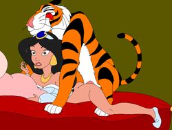 aladdin anal anal_sex disney disney_princess female human nomad_(artist) penis princess_jasmine prone_bone rajah small_ass surprised tiger zoophilia