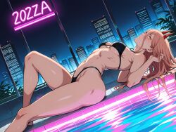 ai_generated bikini black_bikini blonde_female blonde_hair chainsaw_man female female_only legs phibsai power_(chainsaw_man) sexy_pose tagme