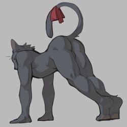 1boy all_fours anthro ass balls feline furry jrjresq male nude tagme tussle_(jrjresq)