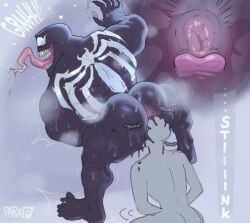 alien alien_humanoid ambiguous_gender anal anon anus big_butt big_muscles black_body butt cutaway duo emblem empty_eyes hi_res humanoid long_tongue male male/ambiguous marvel marvel_rivals muscular muscular_male musk not_furry nude nude_male open_mouth oral para-p rimming sex sharp_teeth smile symbiote teeth tongue tongue_out venom_(marvel)