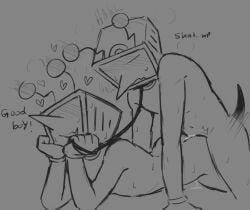 defernull leash_pull male/male object_head petplay selfcest tenna_(deltarune)