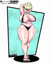 1girls areola_slip areolae big_breasts blaxvel breasts dragon_ball dragon_ball_z female female_only gilf goxth huge_breasts mature_female panchy panchy_(dragon_ball) solo