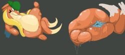 absurd_res accessory ambiguous_gender anthro anus balls big_balls colored feral floatzel generation_4_pokemon genitals hi_res huge_balls hyper hyper_balls hyper_genitalia igotsoul male mammal mustelid nintendo otter pokemon pokemon_(species) puffy_anus solo