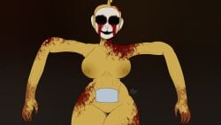 1girl black_eyes blood blood_on_face blood_on_hand boobs breasts creepy female horror_game laa-laa laa-laa_(slendytubbies) laa-laa_(teletubbies) monster_girl pussy sebastian_enrique_art sexy sexy_female slendytubbies slendytubbies_3 smile solo solo_female teletubbies thicc thicc_thighs thick_thighs thighs video_game video_game_character video_games yellow_body yellow_fur