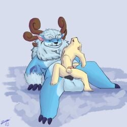 1:1 2025 3_toes abdominal_bulge anal anal_penetration animal_genitalia animal_penis anthro antlers artist_name balls belly black_sclera blue_body blue_eyes blue_fur canid canine claws demi_(demi_owo) demi_owo digital_drawing_(artwork) digital_media_(artwork) duo eyebrows eyes_closed feet fennec_fox finger_claws fox full-length_portrait fur fur_markings genitals hi_res horn humanoid_genitalia humanoid_penis hybrid knot league_of_legends looking_at_another looking_at_partner looking_up male male/male mammal mane markings mustelid open_mouth otter overweight overweight_anthro overweight_male penetration penis pink_inner_ear pink_penis portrait red_nose riot_games shaded signature simple_background sitting size_difference slim smaller_penetrated smile tencent text thick_eyebrows toe_claws toes true_fox tusks whisker_spots white_background white_body white_eyebrows white_fur willump_(lol) yellow_body yellow_fur yeti