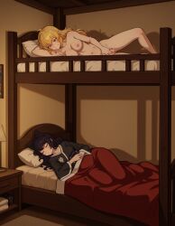 2girls ai_generated blake_belladonna rwby tagme yang_xiao_long