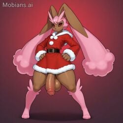 ai_generated huge_cock large_penis male_lopunny original_character shiny_pokemon