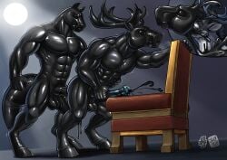 2025 absurd_res anal anal_penetration anthro anthro_on_anthro anthro_penetrated anthro_penetrating anthro_penetrating_anthro antlers balls black_antlers black_balls black_body black_cum black_penis black_tail blue_antlers blue_eyes blue_penis bodily_fluids colored_cum cum cumshot cutaway dated deer drone duo ejaculation equid equine fur genital_fluids genitals grey_body grey_fur hi_res horn hufnaar latex latex_creature latex_transformation male male/male male_anthro male_penetrated male_penetrating male_penetrating_male mammal masturbating_while_penetrated masturbation muscular muscular_anthro muscular_male nude penetration penile penile_penetration penis penis_in_ass sex standing standing_sex tail transformation unusual_bodily_fluids unusual_cum unusual_genital_fluids