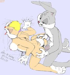 anthro asthexiancal bugs_bunny female fur furry lola_bunny looney_tunes male rabbit space_jam straight straight_hair