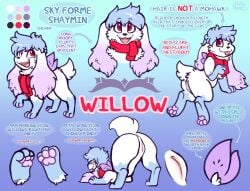 altopikachu female legendary_pokemon pokemon pokemon_(species) shaymin shiny_pokemon sky_forme_shaymin willow_(altopikachu)