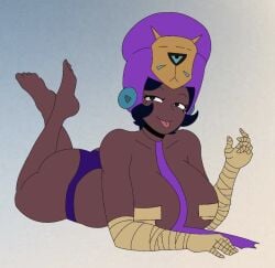 1girls 2d ass big_ass big_breasts black_hair brawl_stars female najia_(brawl_stars)