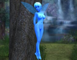 3d blue_skin navi nintendo nude ocarina_of_time spike4072 straight_hair the_legend_of_zelda