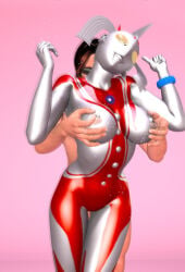 3d_(artwork) 3d_model big_boobs big_breasts big_tits erect_nipples mother_of_ultra nipple_play nipple_teasing teasing_nipple tokusatsu tsuburaya_productions ultra_heroine ultraman_(franchise) ultrawoman_marie
