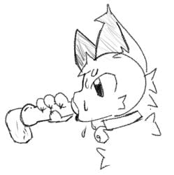 ambiguous_gender anthro bell bell_collar bodily_fluids collar cum cum_drip cum_inside cum_on_face dripping drooling duo fellatio female fluffy genital_fluids genitals handjob humanoid knot knotted_penis looking_at_another male monochrome open_mouth oral penile penis saliva sex solitudefoxy solo sucking