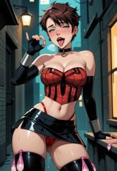 1girls ai_generated female female_only marvel mayday_parker prostitution spider-girl spider-man_(series) superhero superheroine tagme