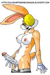 1futa anthro balls dickgirl fur furry futa_only futanari garoto_guloso intersex intersex_only lola_bunny looney_tunes penis rabbit solo solo_futa space_jam straight_hair testicles thighhighs veiny_penis