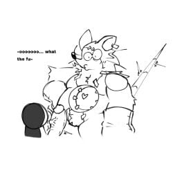 1:1 anthro duo erection hi_res human looking_at_another male male/male mammal monochrome murid murine penis rat rodent smaller_male tail