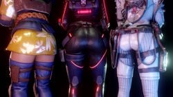 3d 3girls animated apex_legends ass ass_focus butt_focus clothed dancing jiggling loba_(apex_legends) loba_petty_theft loop no_sound petty_theft_loba respawn_entertainment science_fiction tagme twerking valkyrie_(apex_legends) valkyrie_omatsuri_fury video vulpeculy wraith_(apex_legends) wraith_quarantine_722