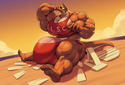 abs balls biceps bodybuilder furry furry_only guzreuef hyper hyper_balls hyper_genitalia hyper_muscles hyper_penis hyper_testicles kangaroo male male_focus male_only muscles muscular muscular_anthro muscular_arms muscular_ass muscular_back muscular_legs muscular_male muscular_thighs nipples pecs penis testicles veins veiny_penis