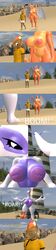 3d_(artwork) absurd_res anthro beach big_breasts breasts button_mash_(mlp) charizard clothed clothing comic crossover detailed_background dialogue digital_media_(artwork) english_text equid equine female friendship_is_magic genitals hasbro hi_res inverted_nipples larger_female legendary_pokémon long_image lugia male mammal my_little_pony nintendo nipples nude papadragon69 pokemon pokemon_(species) pussy seaside size_difference smaller_female smaller_male tall_image text video_games