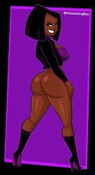 1girls ass atomickingboo big_ass big_breasts big_butt boots breasts brown-skinned_female brown_body brown_skin bust busty curvaceous curvy curvy_figure dark-skinned_female dark_hair dark_skin digital_drawing_(artwork) digital_media_(artwork) female female_focus green_eyes high_heel_boots high_heels hips hourglass_figure huge_ass huge_breasts human kassandra_(atomickingboo) kassandra_cruz large_ass large_breasts legs lips mature mature_female original original_character purple_hair purple_lips short_hair thick thick_hips thick_legs thick_thighs thighs voluptuous voluptuous_female waist wide_hips