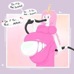 adventure_time belly_expansion close_to_bursting delusional hose hose_inflation princess_bubblegum ready_to_pop secretly_loves_it tagme tagme_(artist)