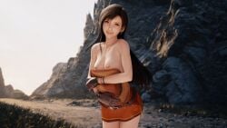 1girls 3d billyhhyb black_hair breasts cowgirl cowgirl_outfit final_fantasy final_fantasy_vii final_fantasy_vii_rebirth final_fantasy_vii_remake long_hair looking_at_viewer red_eyes tifa_lockhart