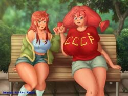 2girls everlasting_summer female female_focus female_only kirik multiple_girls thick ulyana_(everlasting_summer)