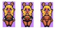 animated clothed deer deer_girl deltarune edit edited_official_artwork female female_only furry giant_breasts hips hourglass_figure large_breasts long_eyelashes noelle_holiday nude pixel_art purple_background sprite_edit transparent_background