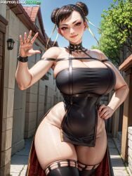 1girls ai_generated ass athletic athletic_female big_ass big_breasts bottom_heavy bracelet breasts brown_eyes brown_hair capcom china_dress chinese_clothes chun-li dat_ass dress fat_ass female female_focus from_behind hair_ornament hair_ribbon hi_res hourglass_figure huge_ass leggings looking_at_viewer mature mature_female outdoors panda-ai panda_ai patreon_username ribbons sideboob solo solo_focus spy_x_family stable_diffusion street street_fighter street_fighter_6 tied_hair twin_buns uncensored url voluptuous voluptuous_female watermark yor_briar yor_briar_(cosplay)