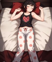 1girls ai_generated black_hair female leukocrisp ruby_rose rwby tagme