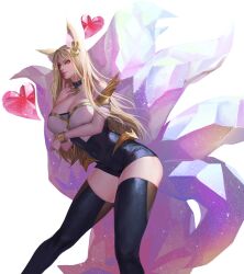 1girls ahri female female_focus female_only gg_amang k/da_ahri k/da_series league_of_legends