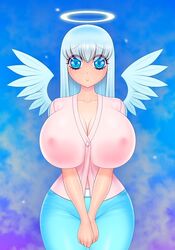 1girls akiranime angel angel_and_devil angel_wings animated areolae bad_girl bangs belt blinking blue_eyes blue_hair blue_jeans blush bouncing_breasts breasts bursting_breasts cleavage collarbone covered_erect_nipples cowboy_shot curvy curvy_body curvy_female demon demon_girl demon_horns demon_wings denim devil devil_girl devil_horns devil_wings dot_nose dual_persona erect_nipples erect_nipples_under_clothes evil_eyes evil_face evil_smile eyebrows_visible_through_hair female_focus fire flashing good_girl halo heart heart-shaped_pupils heaven hell horns hourglass_figure huge_areolae huge_breasts huge_nipples innocent jeans jiggling_breasts long_hair looking_at_viewer loop mp4 music naughty naughty_face navel nipples no_bra open_clothes open_shirt original own_hands_together pants pink_shirt raised_eyebrows red_eyes shaking_breasts shirt skull skull-shaped_pupils skull_symbol smile solo sound symbol-shaped_pupils tagme thigh_gap video white_belt wide_hips wings