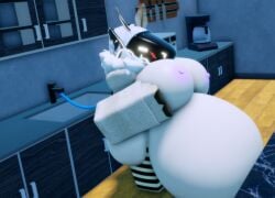 1girls 3d ass_inflation big_ass big_breasts big_butt breast_inflation butt_inflation furry grabbing_own_breast inflation moth protogen tagme thick_thighs thighhighs water_inflation