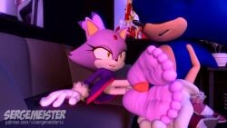 1boy 1girls 3d 5_toes animated barefoot blaze_the_cat clothed clothed_female cum cum_on_feet cumshot disgusted_look feet female footjob male mp4 sega sergemeister sja1986 soles sonic_(series) sonic_the_hedgehog sound tagme video wrinkled_soles