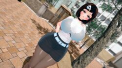 3d big_breasts black_lipstick black_nail_polish breasts danganronpa danganronpa_v3 eyeshadow goth gothic huge_breasts lipstick nail_polish packed_mushrooms see-through skirt smooth_skin thick_thighs wide_hips yumeno_himiko