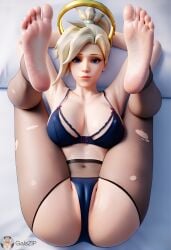 ai_generated angela_ziegler big_ass big_breasts big_butt blonde_hair blue_eyes cameltoe feet feet_focus feet_up foot_fetish galszip lingerie mercy overwatch overwatch_2 pantyhose ripped_clothing ripped_pantyhose ripped_stockings soles