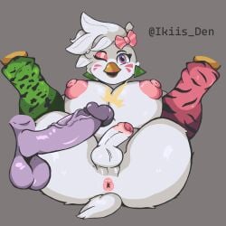 2d 2d_(artwork) 2d_artwork anthro anus ass big_breasts big_butt big_penis breasts chica_(fnaf) dickgirl duo female five_nights_at_freddy's five_nights_at_freddy's:_security_breach fnaf futa_on_futa futa_only futa_sans_pussy futanari genitals glamrock_chica_(fnaf) hi_res huge_breasts huge_butt huge_cock huge_thighs humanoid ikiis intersex intersex/intersex penis roxanne_wolf_(fnaf) scottgames smile steel_wool_studios thick_thighs wide_hips