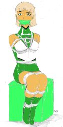 alien_girl arisia_rrab bondage cloth_gag colored dc dc_comics gag gagged green_lantern_(series) green_lantern_corps rope_bondage snowking68 superheroine tied_up