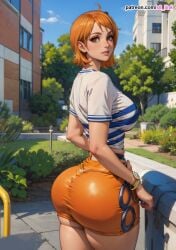 ai_generated ass big_ass big_breasts breasts female female_only huge_ass huge_breasts large_ass large_breasts nami nami_(classic) nami_(one_piece) one_piece pre-timeskip s8link thick_thighs