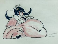 animated blush chubby edit fat fat_ass filia_(skullgirls) jiggle mintyta morbidly_obese no_sound obese shy skullgirls tagme video