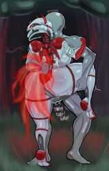 female forest grabbing holding_leg juzu421 kissing male_penetrating robot standing_sex