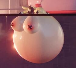 animated big_breasts breasts catsikune female inflation no_sound tagme thick_thighs video wide_hips