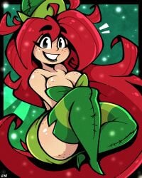 1girls 2023 ass betilla_(rayman) big_ass big_breasts big_butt blush breasts bubble_ass bubble_butt female female_only freckles freckles_on_ass freckles_on_breasts freckles_on_face green_eyes hand_on_butt legendofnerd long_hair looking_at_viewer nymph_(rayman) rayman_(series) red_hair smile smiling smiling_at_viewer solo ubisoft