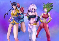 2010s 4futas abs android_21 big_breasts big_penis black_sclera breasts bulge dark_persona dickgirl dragon_ball dragon_ball_fighterz dragon_ball_super elesa_(pokemon) erection erection_under_clothes flatpancakes futa_only futanari grabbing_penis humanoid kefla legendary_super_saiyan long_hair majin majin_android_21 muscular_female muscular_futanari penis_under_clothes pink_skin pointy_ears pokemon pokemon_bw pokemon_bw2 precum presenting red_eyes skyla_(pokemon) super_saiyan super_saiyan_2 tail thick_penis tight_clothing white_hair