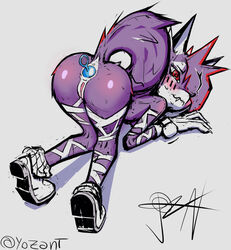 1girls bodypaint buttplug female female_only furry leyendasyvideojuegos looking_at_viewer nude oerba_yun_fang purple_hair rangugamer red_eyes sex_toy sonic_(series) sonic_forces submissive wolf wolf_girl wolfurra_the_coldblooded yozant