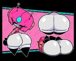 1girls ass ass_focus bedroom_eyes big_ass female female_only gubblebot gubblebumdraws huge_ass multiple_angles pink_body robot solo standing unfocused_eyes